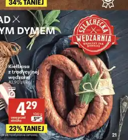 Delikatesy Centrum Kiełbasa z tradycyjnej wędzarni Szlachecka Wędzarnia oferta