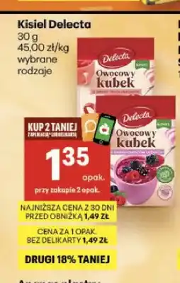 Delikatesy Centrum Kisiel Delecta Owocowy Kubek o smaku truskawkowym oferta