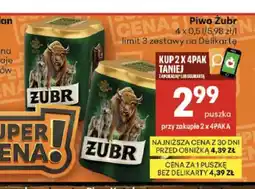 Delikatesy Centrum Piwo Żubr 4-pak oferta