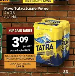 Delikatesy Centrum Piwo Tatra 4-pak oferta