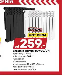 Bricomarche Grzejnik aluminiowy GO/ON! czarny oferta