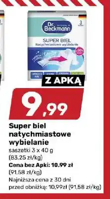 Bricomarche Super biel natychmiastowe wybielanie Dr. Beckmann oferta