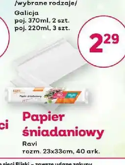 Bliski Papier śniadaniowy Ravi oferta