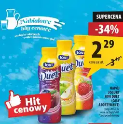 Arhelan Napój jogurtowy Jovi Duet jagoda wiśnia oferta