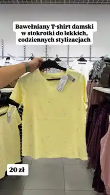 Pepco Bawełniany T-shirt damski w stokrotki oferta