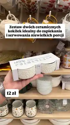 Pepco Zestaw dwóch ceramicznych kokilek Pepco Home oferta