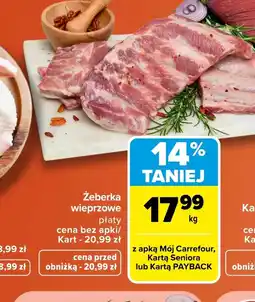Carrefour Żeberka wieprzowe Carrefour oferta