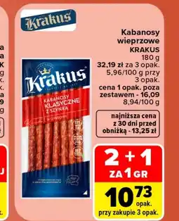 Carrefour Kabanosy Krakus oferta