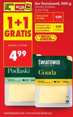 Biedronka Ser żółty Podlaski Światowid oferta