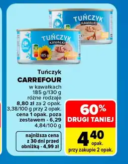 Carrefour Tuńczyk w kawałkach Carrefour oferta