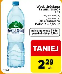 Carrefour Express Woda niegazowana Żywiec zdrój oferta