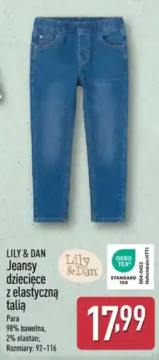 ALDI Jeansy dziecięce z elastyczną talią Lily & Dan oferta