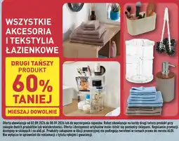 ALDI Wszystkie akcesoria i tekstylia łazienkowe oferta