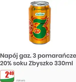 Dino Napój gaz. 3 pomarańcze 20% soku Zbyszko oferta