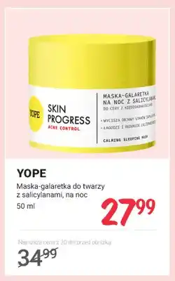 Rossmann Maska-galaretka do twarzy z salicylanami na noc YOPE oferta