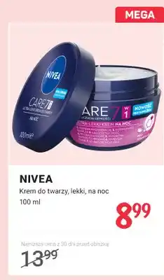 Rossmann Krem do twarzy lekki na noc Nivea oferta