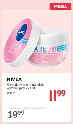 Rossmann Krem do twarzy ultra lekki wyrównujący koloryt Nivea oferta