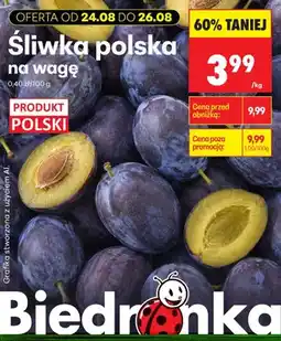 Biedronka Śliwki polskie oferta