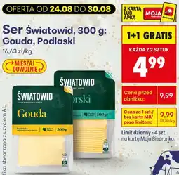 Biedronka Ser gouda w plastrach Światowid oferta