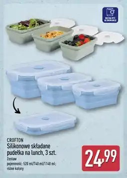 ALDI Silikonowe składane pudełka na lunch Crofton 3-pak oferta