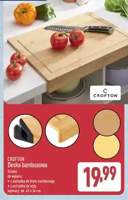 ALDI Deska bambusowa z ostrzałką do noży Crofton oferta