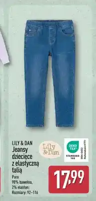 ALDI Jeansy dziecięce z elastyczną talią Lily & Dan oferta