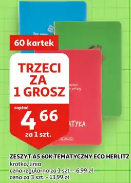 Auchan Zeszyt A5 60K Tematyczny Eco Herlitz oferta