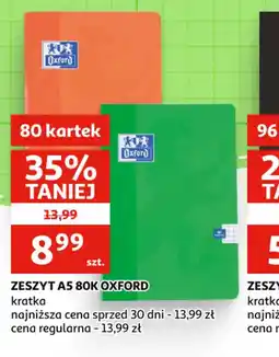Auchan Zeszyt A5 80K Oxford oferta