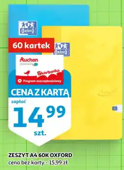 Auchan Zeszyt A4 60K Oxford oferta