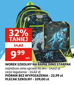 Auchan Worek Szkolny na Ramię Dino Starpak oferta