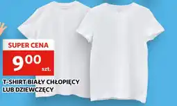 Auchan T-Shirt Biały Chłopięcy lub Dziewczęcy oferta