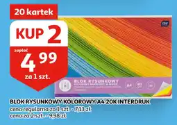 Auchan Blok Rysunkowy Kolorowy A4 20k Interdruk oferta
