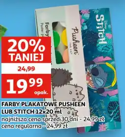 Auchan Farby Plakatowe Pusheen lub Stitch oferta