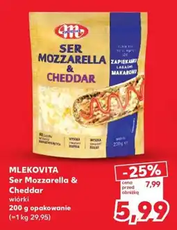 Kaufland Mlekovita Ser Mozzarella & Cheddar oferta