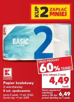 Kaufland Papier toaletowy BASIC 2-warstwowy oferta