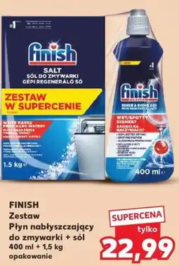 Kaufland Finish Zestaw Płyn nabłyszczający do zmywarki + sól oferta