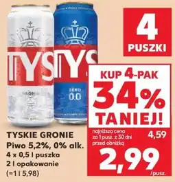 Kaufland TYSKIE GRONIE Piwo oferta