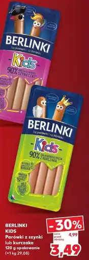 Kaufland BERLINKI KIDS Parówki z szynki lub kurczaka oferta