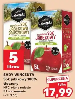 Kaufland Sady Wincenta Sok jabłkowy 100% tłoczony oferta