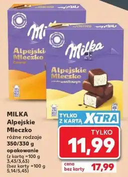 Kaufland Milka Alpejskie Mleczko oferta