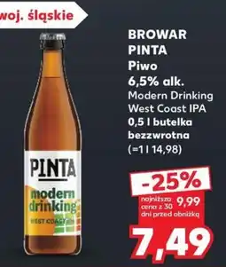 Kaufland Browar Pinta Piwo 6.5% alk. oferta