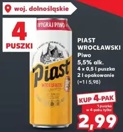 Kaufland Piwo Piast Wrocławski oferta