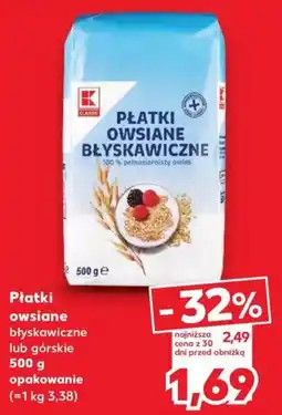 Kaufland Płatki owsiane błyskawiczne oferta