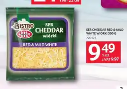 Selgros Ser cheddar wiórki Red & Mild White Bistro Minutka oferta