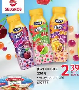 Selgros Napój jogurtowy Jovi Duet Bubble jagoda-wanilia oferta