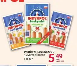 Selgros Parówki Jedynki z serem Indykpol oferta