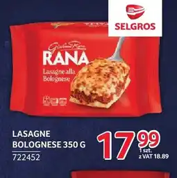 Selgros Lasagne bolognese Giovanni Rana oferta