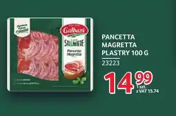 Selgros Pancetta Magretta w plastrach Galbani oferta