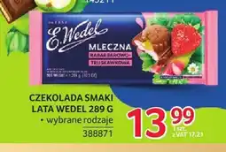 Selgros Czekolada mleczna rabarbarowo-truskawkowa E.Wedel Smaki Lata oferta
