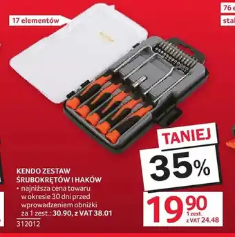 Zestaw śrubokrętów i haków Kendo 17 elementów